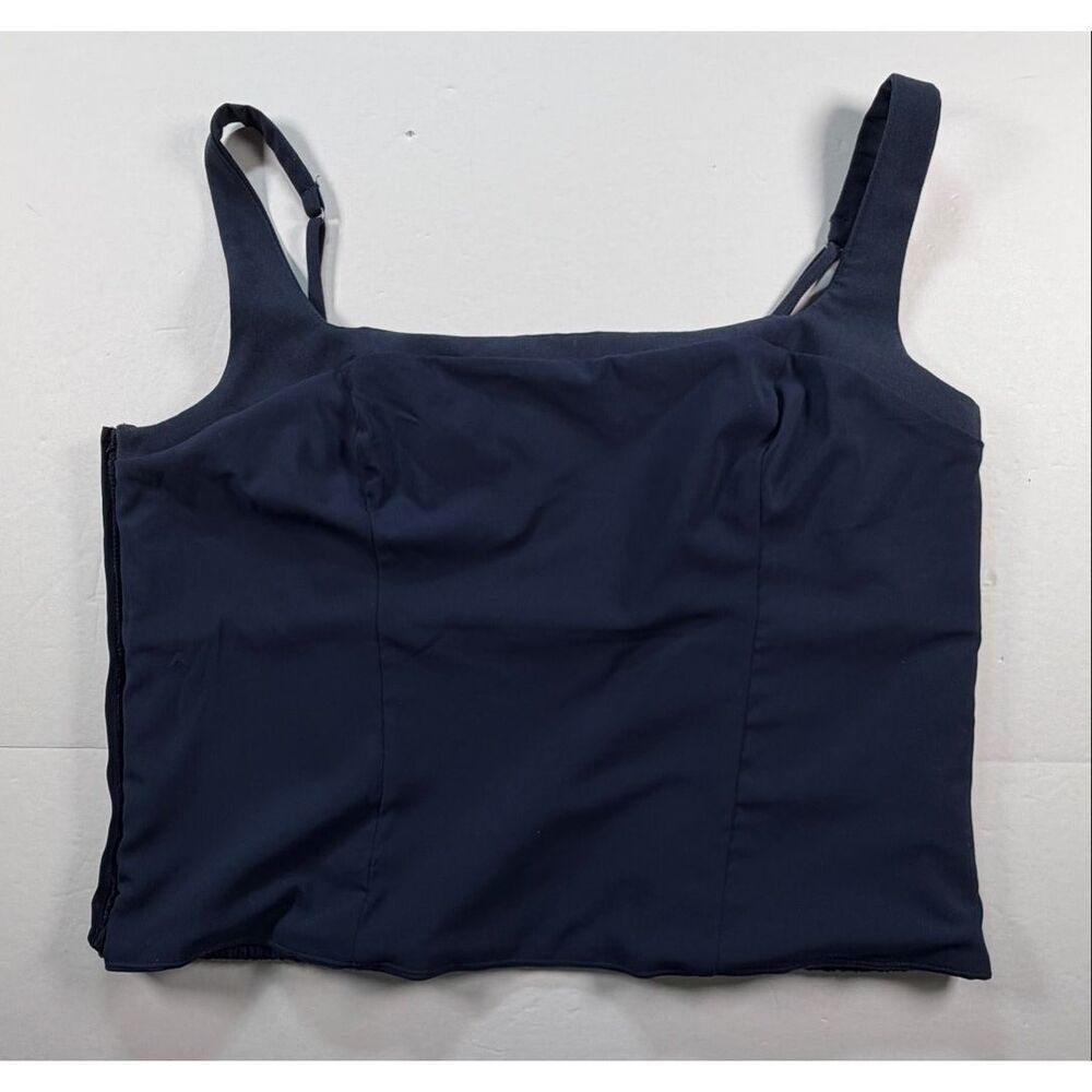 Abercrombie & Fitch Corset Top Navy Blue Co-Ord Size XL Structured Adjustable - Picture 8 of 12